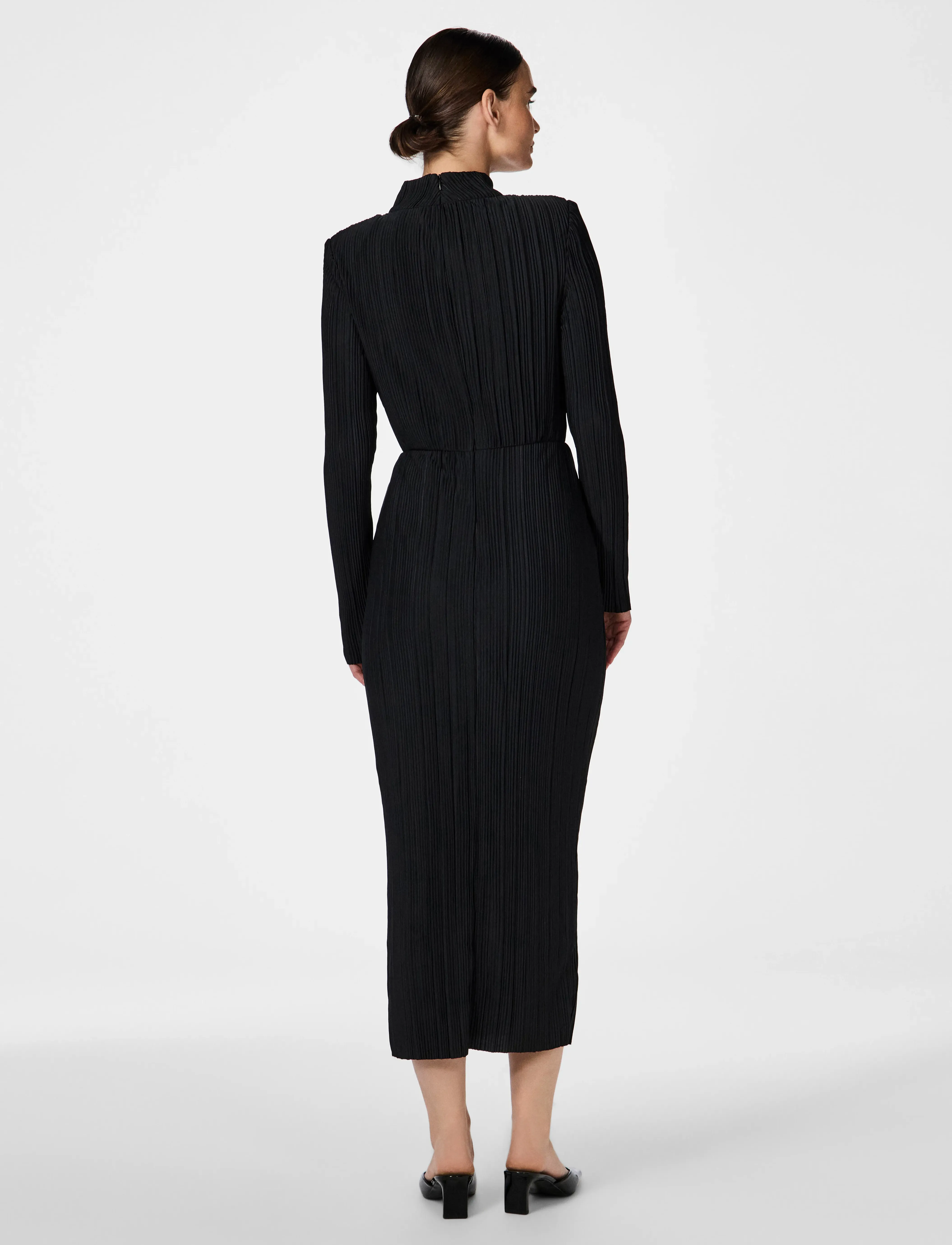 YAS - YASOLINDA HIGH NECK LS LONG DRESS S. - festmode zu outlet-preisen - black - 4
