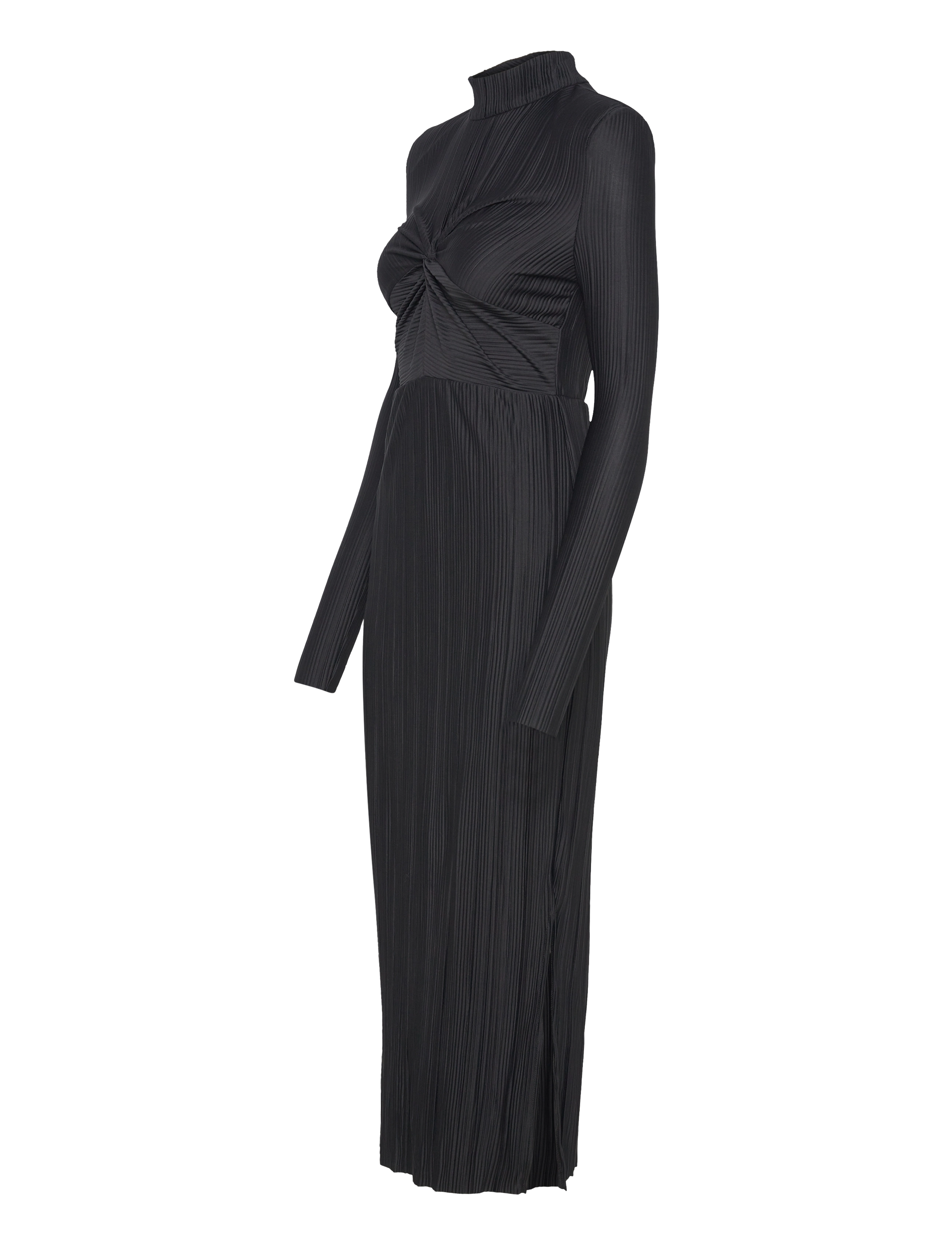 YAS - YASOLINDA HIGH NECK LS LONG DRESS S. - festmode zu outlet-preisen - black - 3