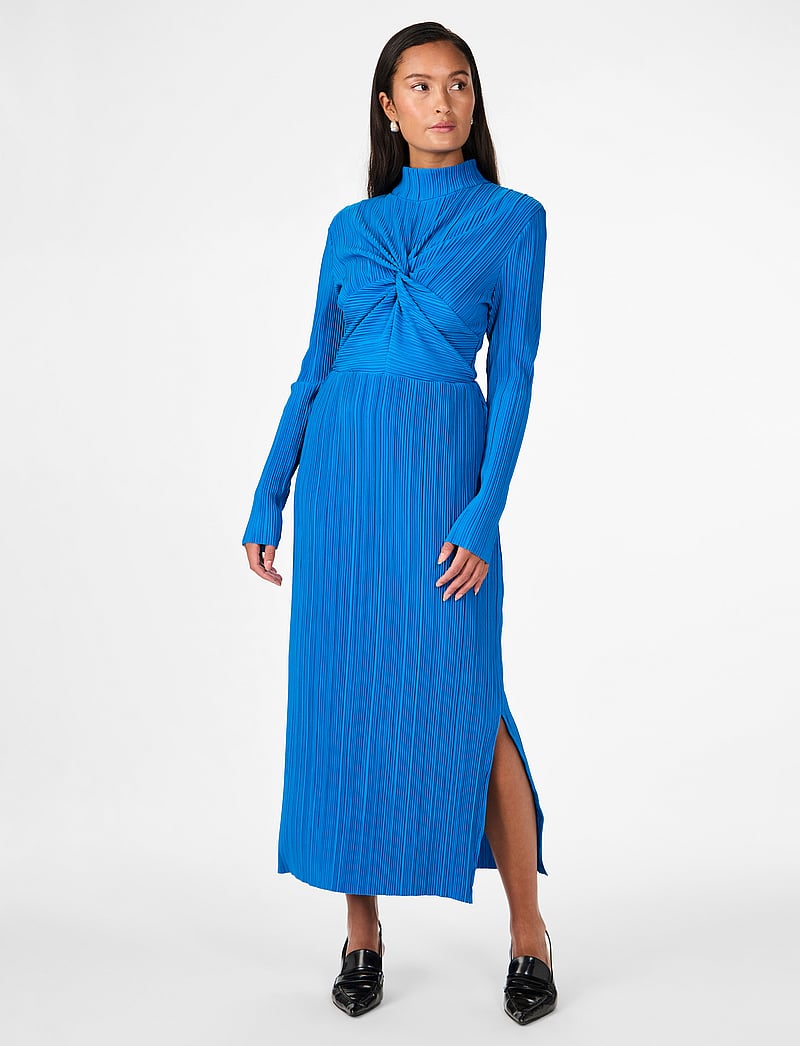 YAS - YASOLINDA HIGH NECK LS LONG DRESS S. - festkjoler - methyl blue - 4