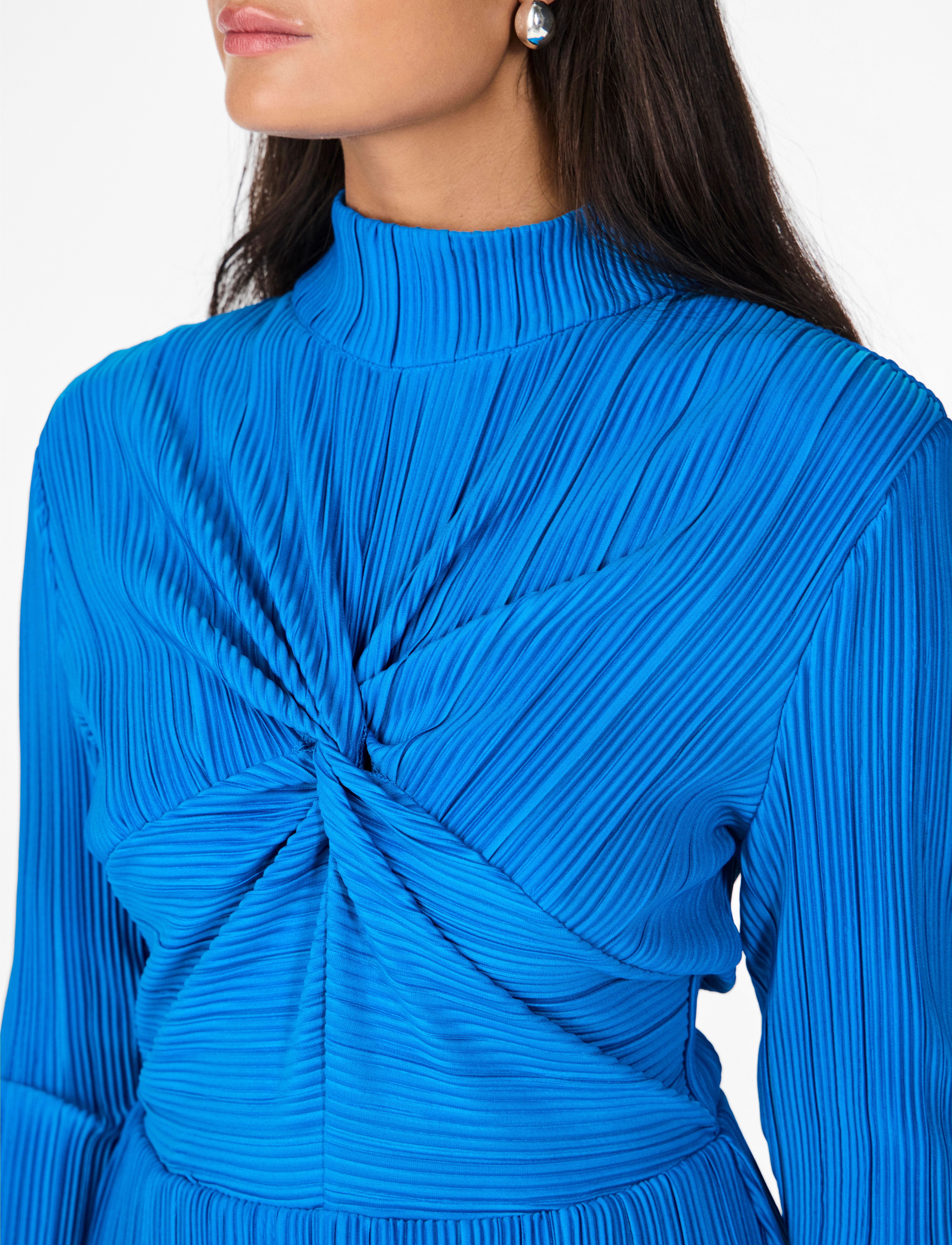 YAS - YASOLINDA HIGH NECK LS LONG DRESS S. - festmode zu outlet-preisen - methyl blue - 5