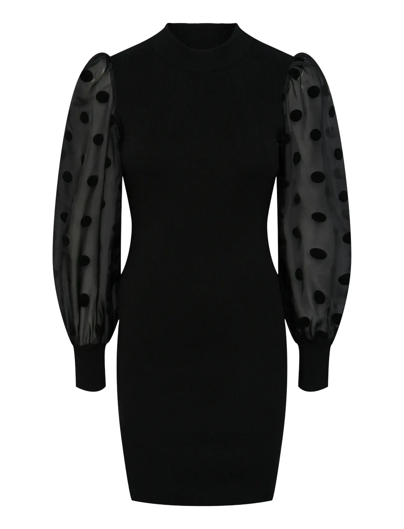 YAS YASDOTME LS KNIT DRESS S. NOOS - Y.A.S - BLACK / black
