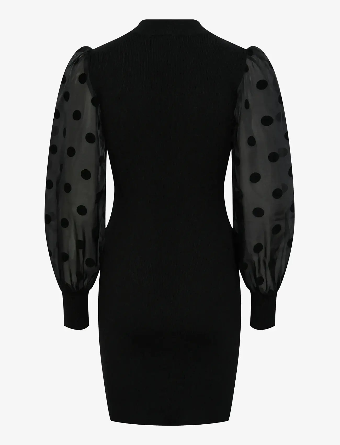 YAS - YASDOTME LS KNIT DRESS S. NOOS - fodralklänningar - black - 2