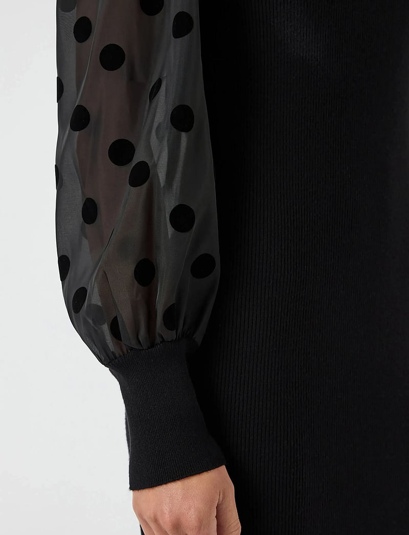 YAS - YASDOTME LS KNIT DRESS S. NOOS - robes moulantes - black - 5