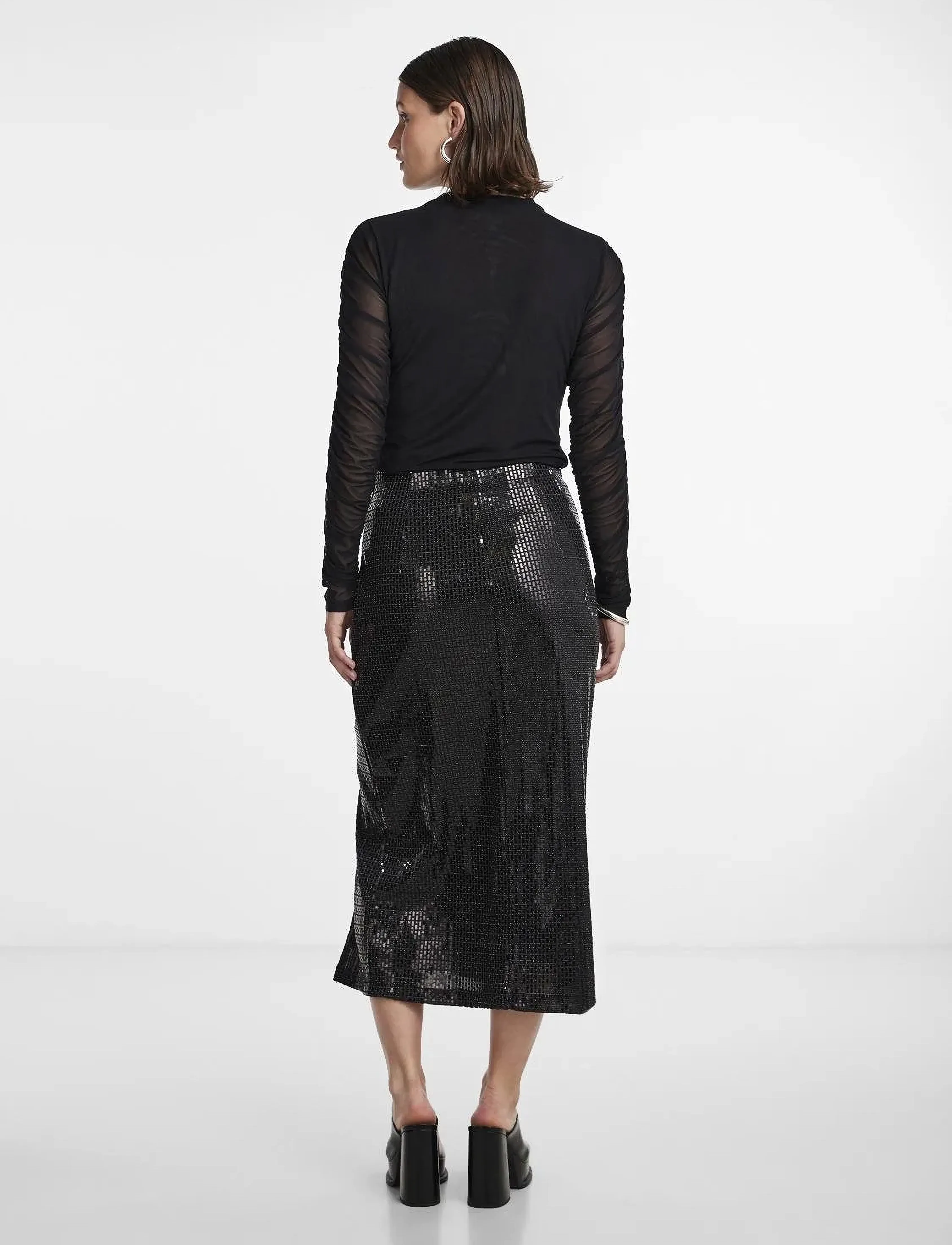 YAS - YASDARKNESS HW MIDI SKIRT - SHOW - midi nederdele - black - 3