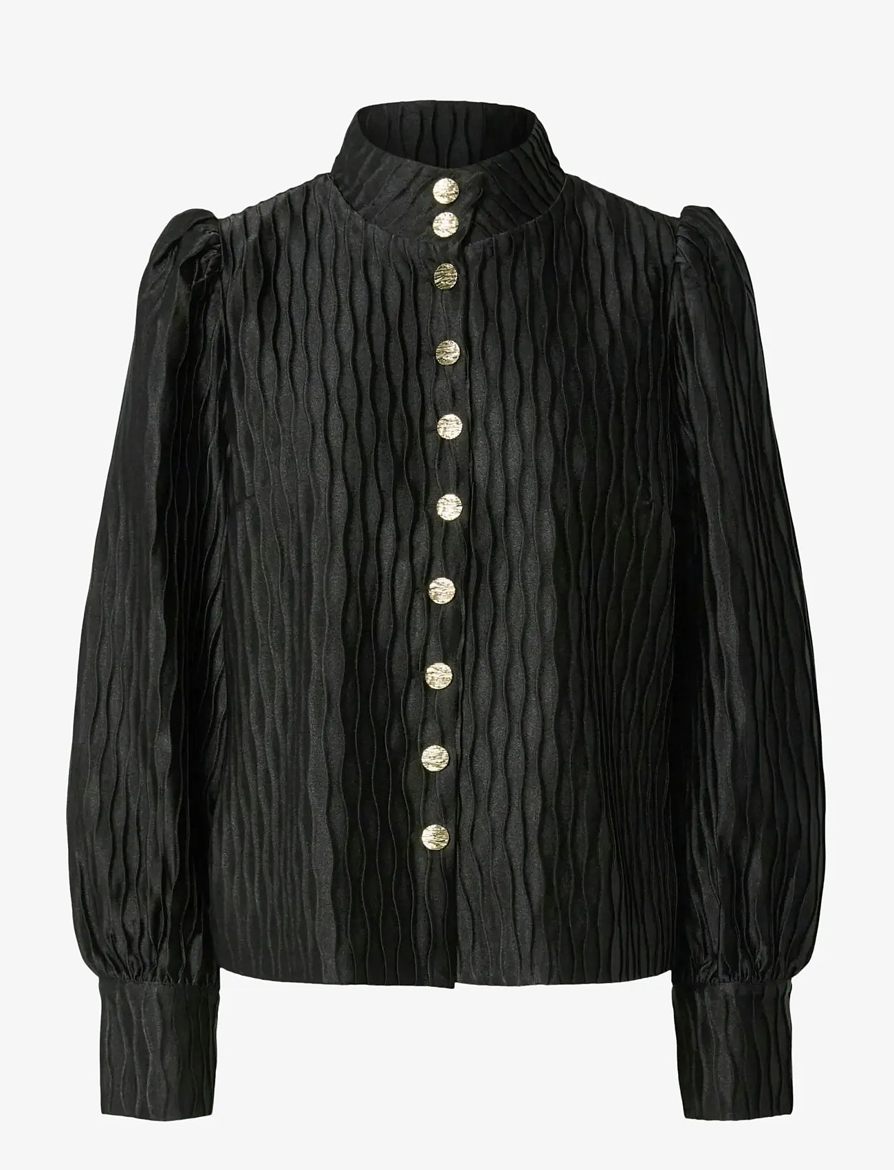 YAS - YASRIPPLE LS SHIRT S. NOOS - long sleeved blouses - black - 1