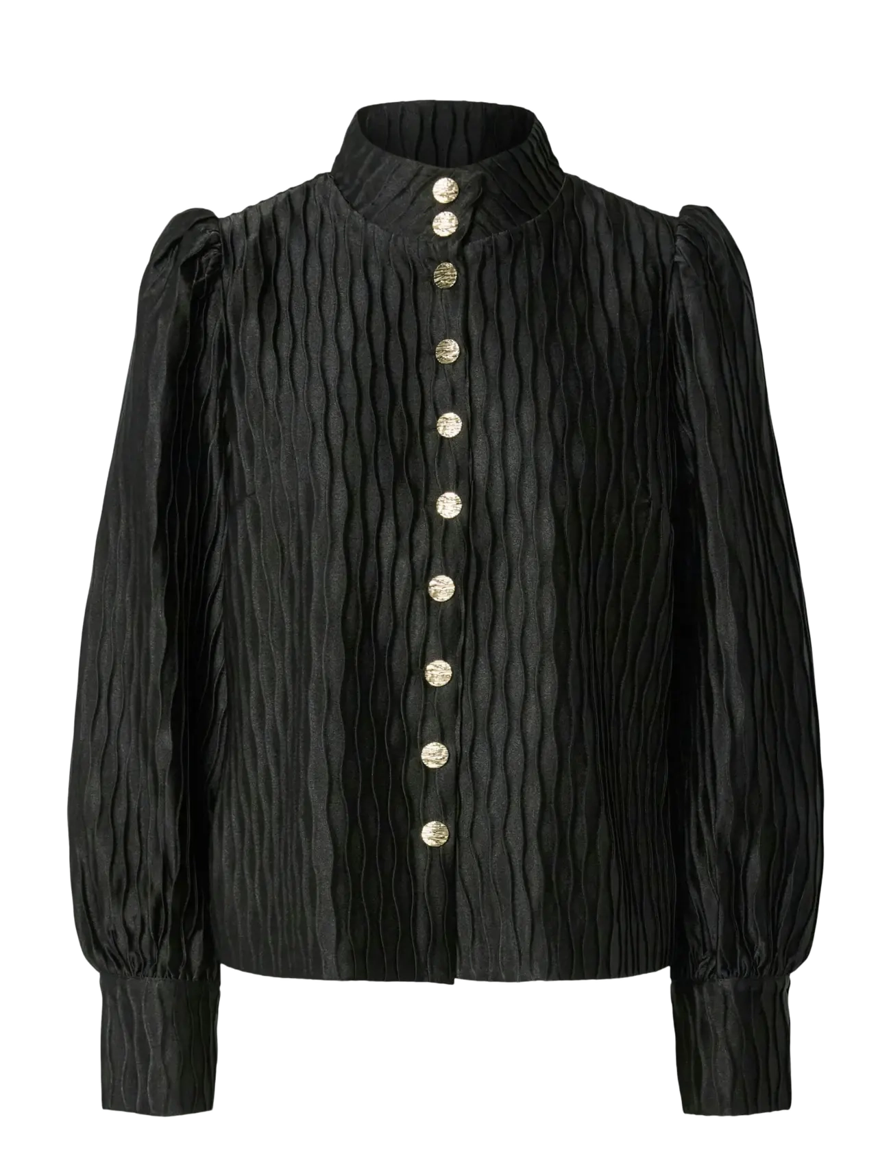 YAS YASRIPPLE LS SHIRT - SHOW - Tøj - BLACK / black