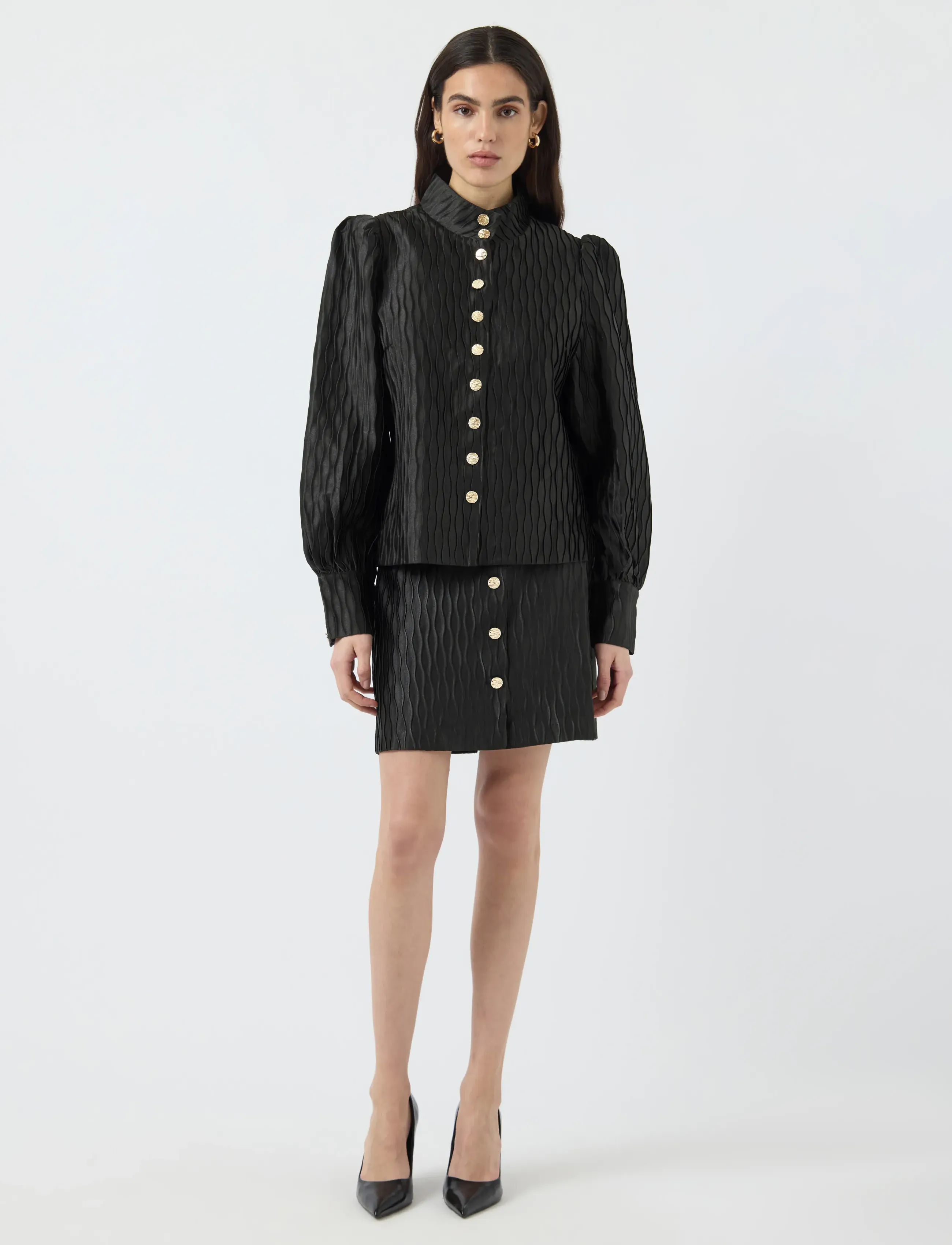 YAS - YASRIPPLE LS SHIRT S. NOOS - langærmede bluser - black - 4