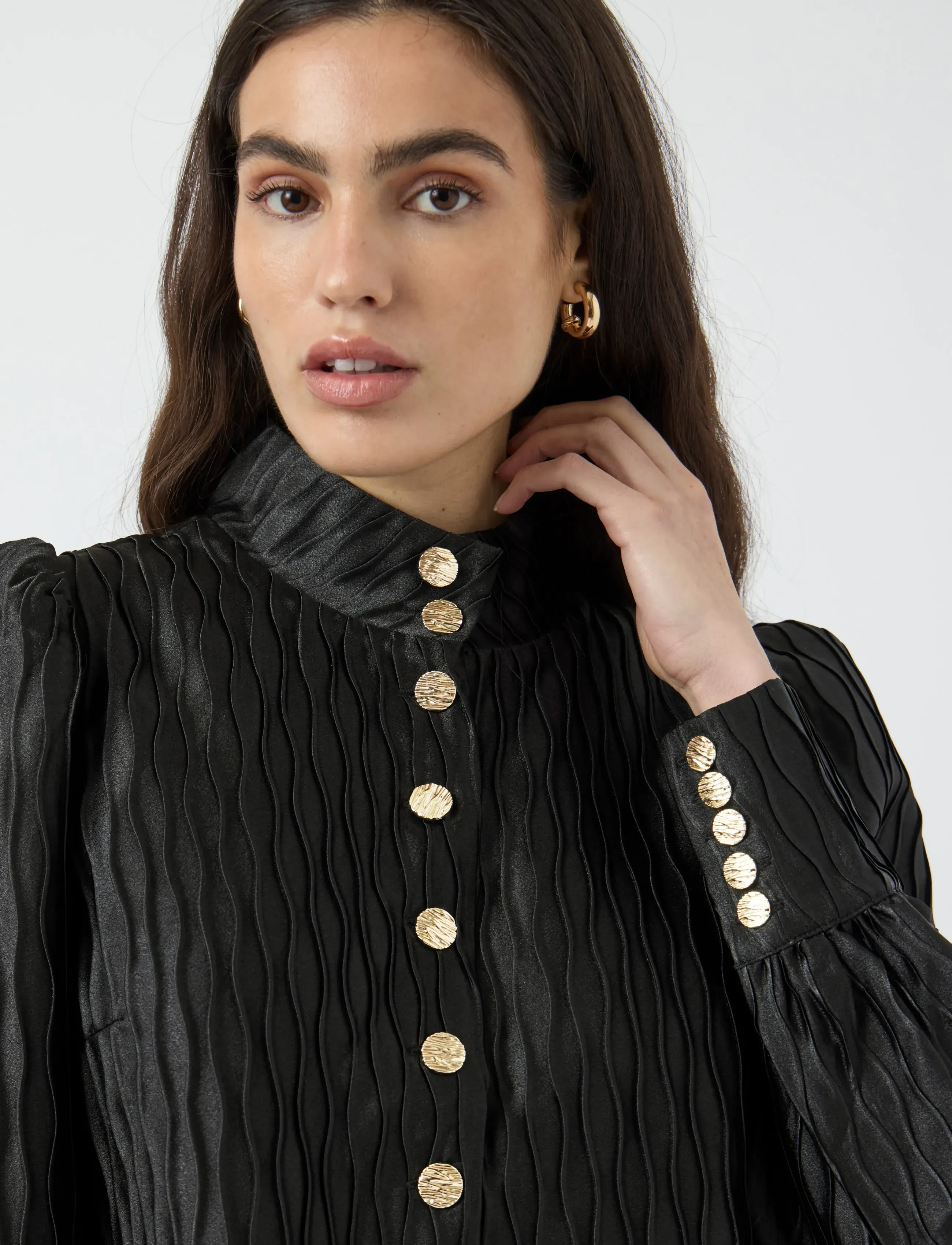 YAS - YASRIPPLE LS SHIRT S. NOOS - langærmede bluser - black - 5