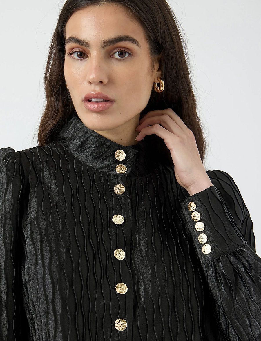 YAS - YASRIPPLE LS SHIRT S. NOOS - langærmede bluser - black - 5