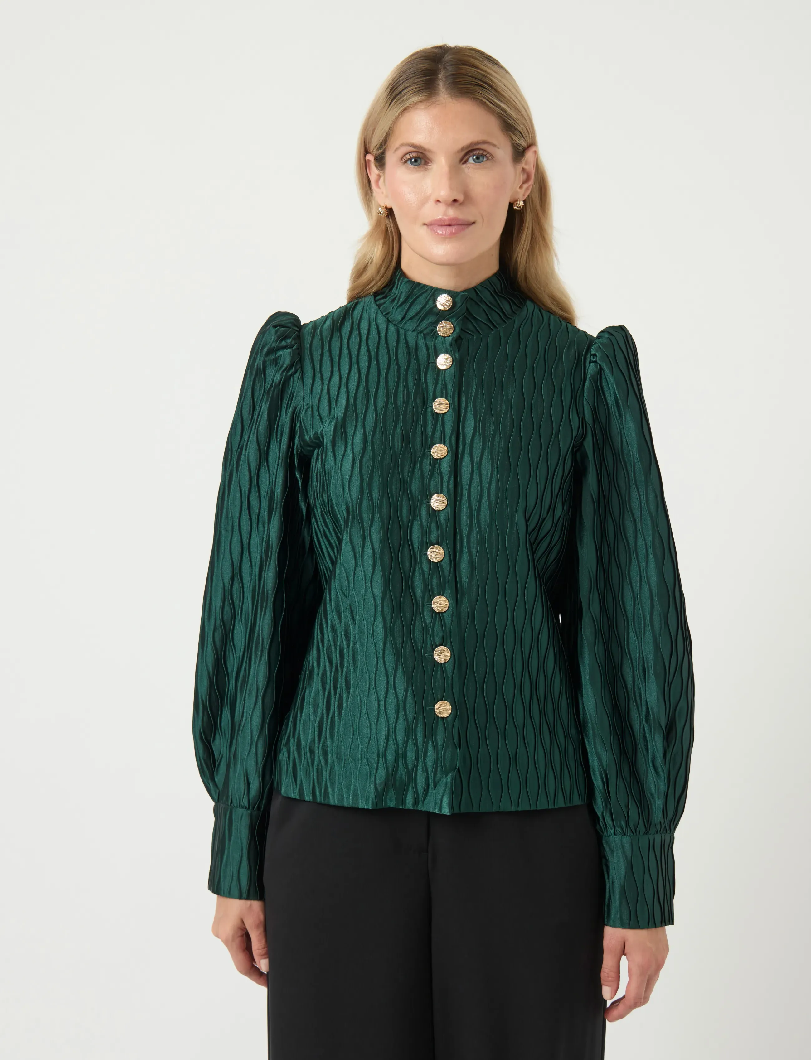 YAS YASRIPPLE LS SHIRT - SHOW - Langärmlige blusen - PONDEROSA PINE / green