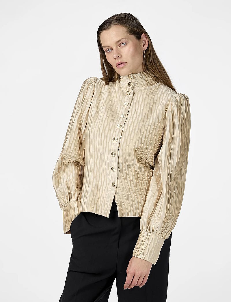 YAS - YASRIPPLE LS SHIRT S. NOOS - långärmade blusar - sheer bliss - 0