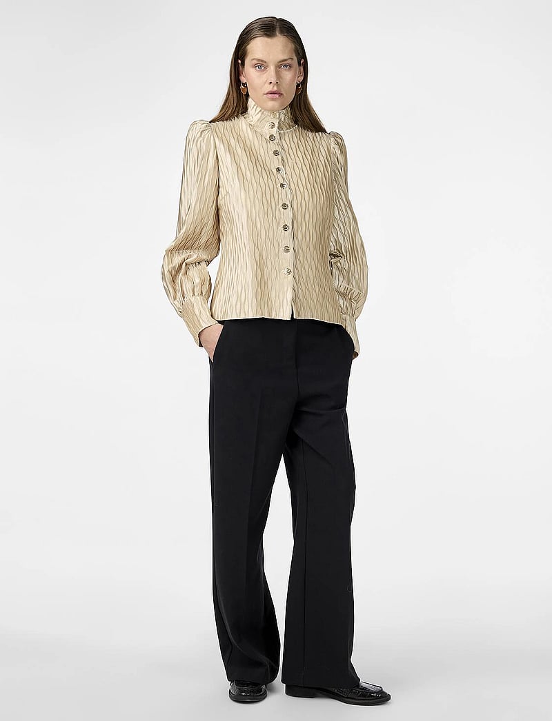 YAS - YASRIPPLE LS SHIRT S. NOOS - långärmade blusar - sheer bliss - 4