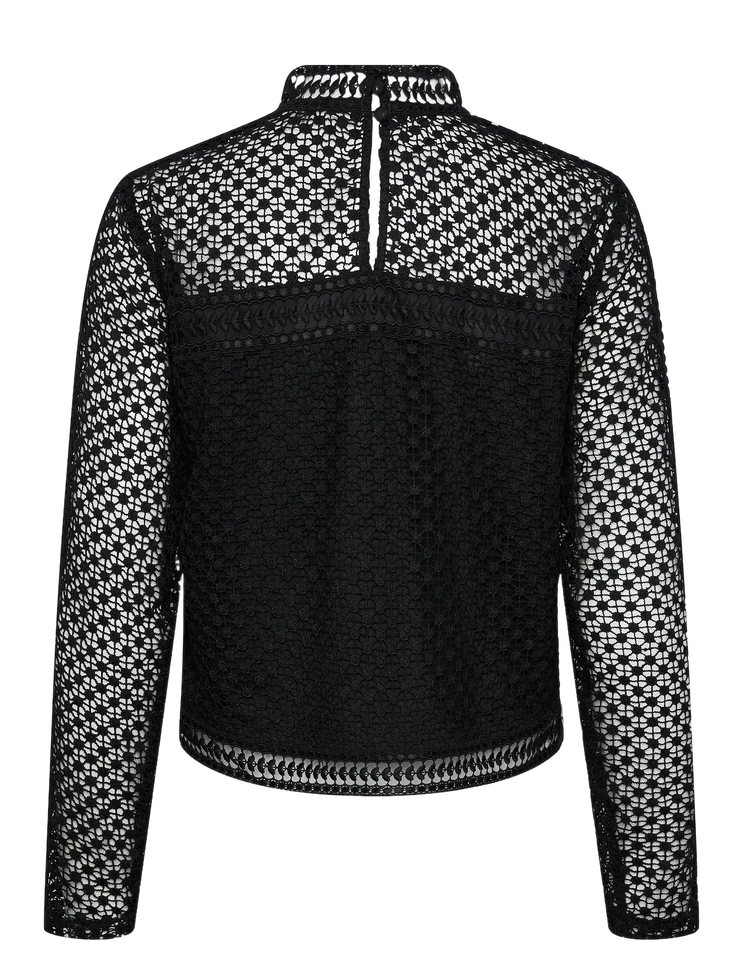 YAS - YASALBERTA LS NEW LACE TOP - langærmede toppe - black - 1