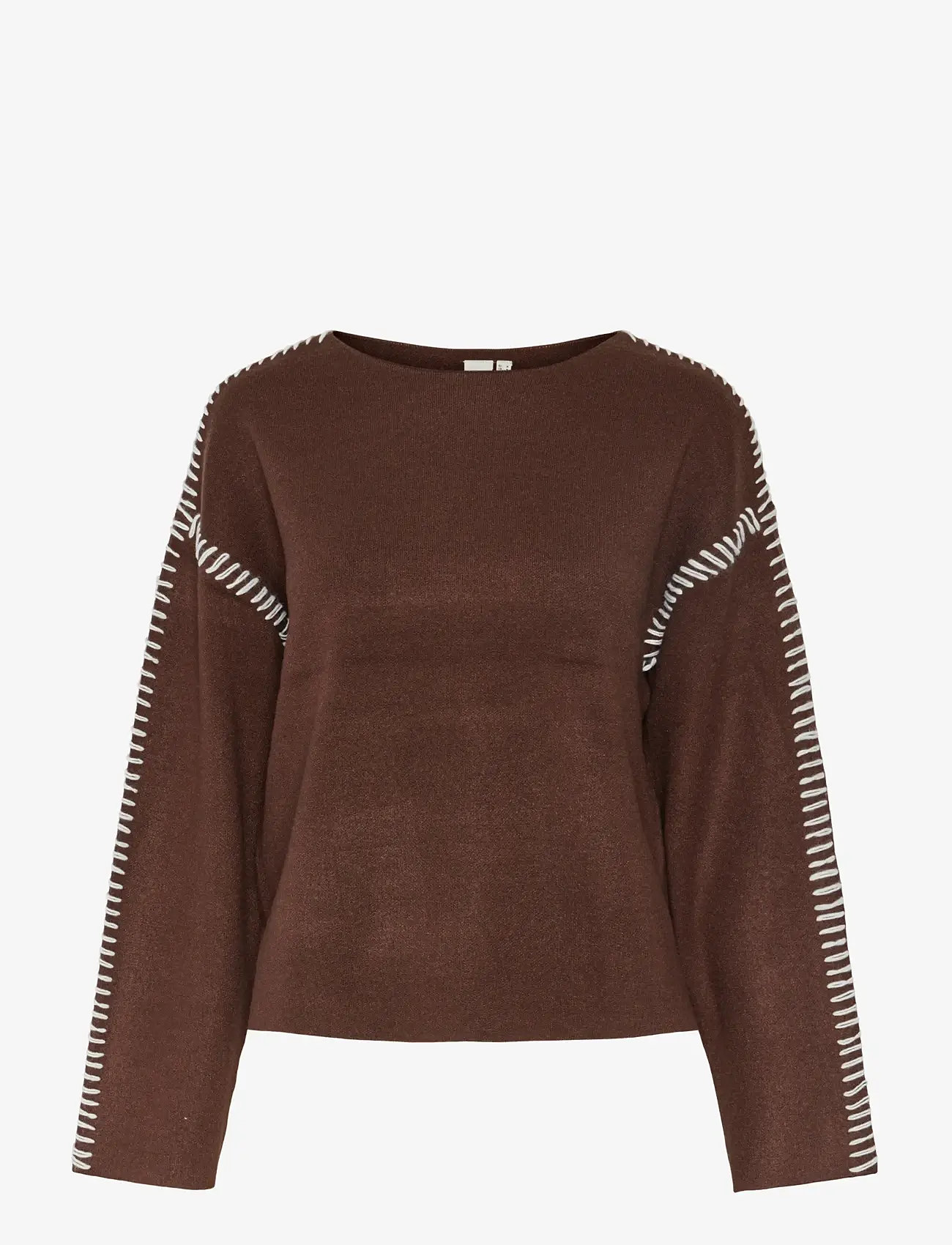 YAS - YASSTITCHA LS KNIT PULLOVER S. NOOS - stickade tröjor - chicory coffee - 1