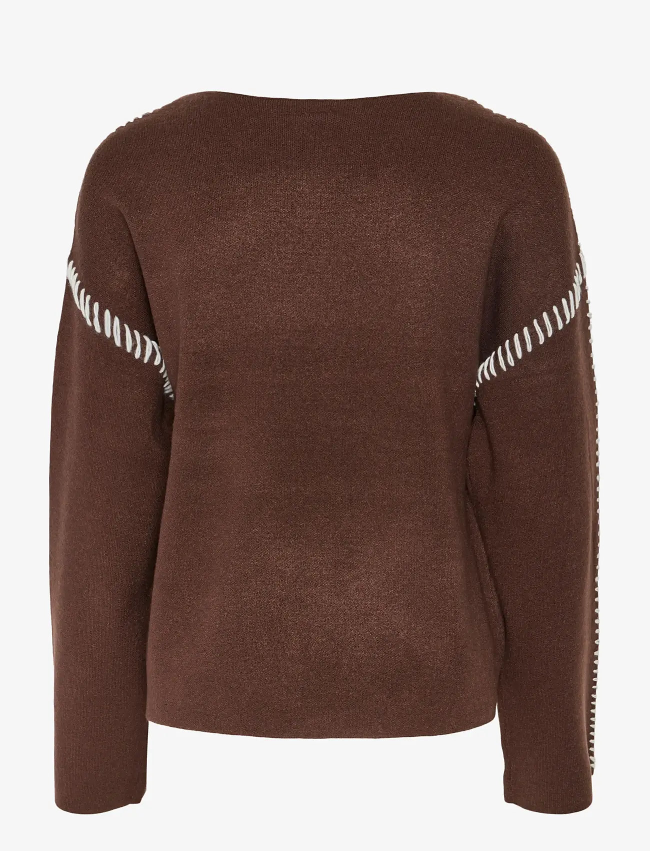 YAS - YASSTITCHA LS KNIT PULLOVER S. NOOS - stickade tröjor - chicory coffee - 2