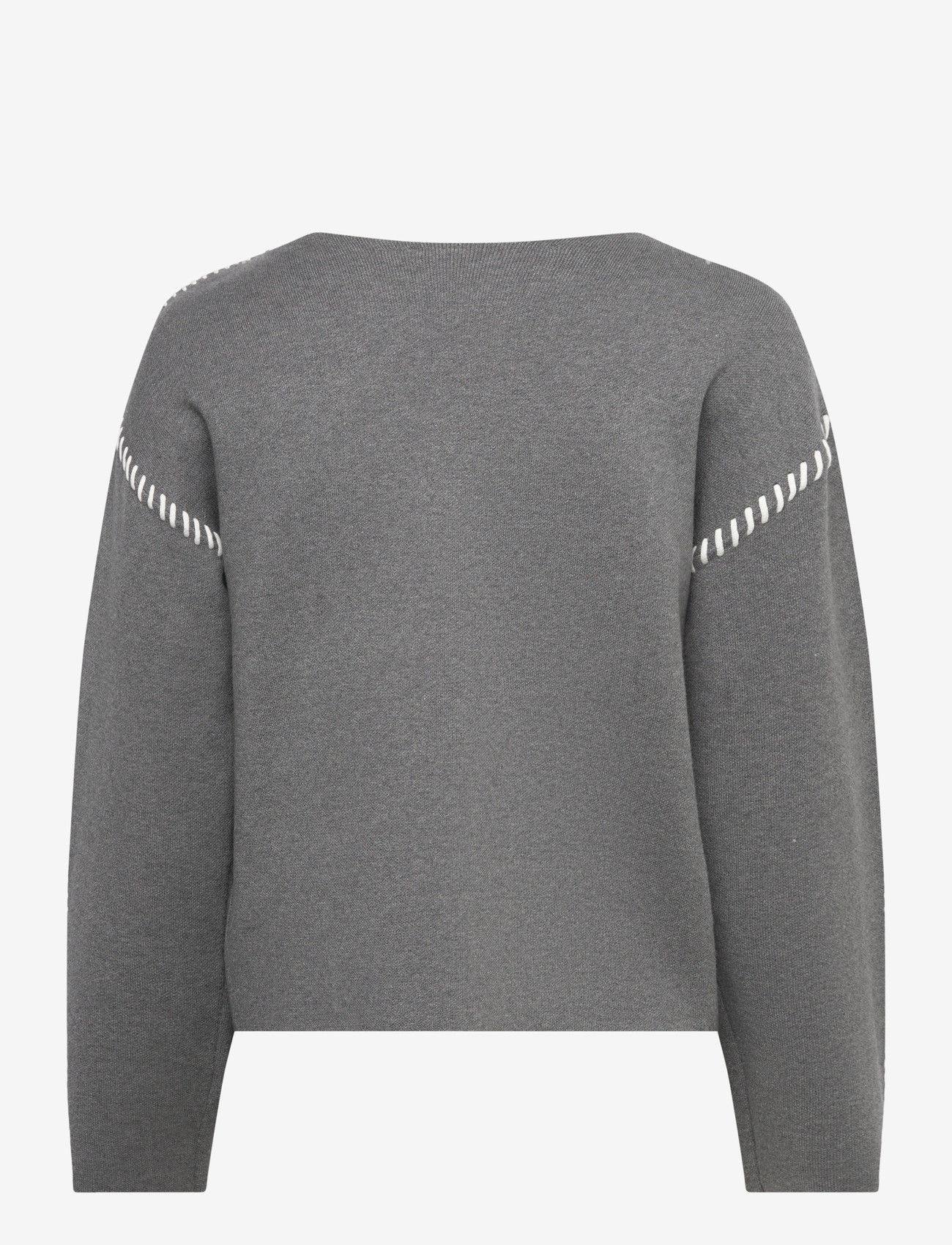YAS - YASSTITCHA LS KNIT PULLOVER S. NOOS - gebreide truien - medium grey melange - 1