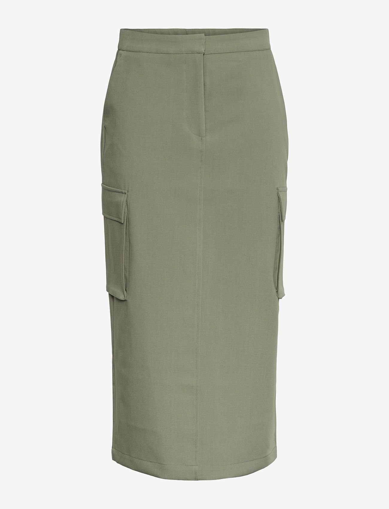 YAS - YASPOCKA HMW MIDI SKIRT - midi-röcke - oil green - 0