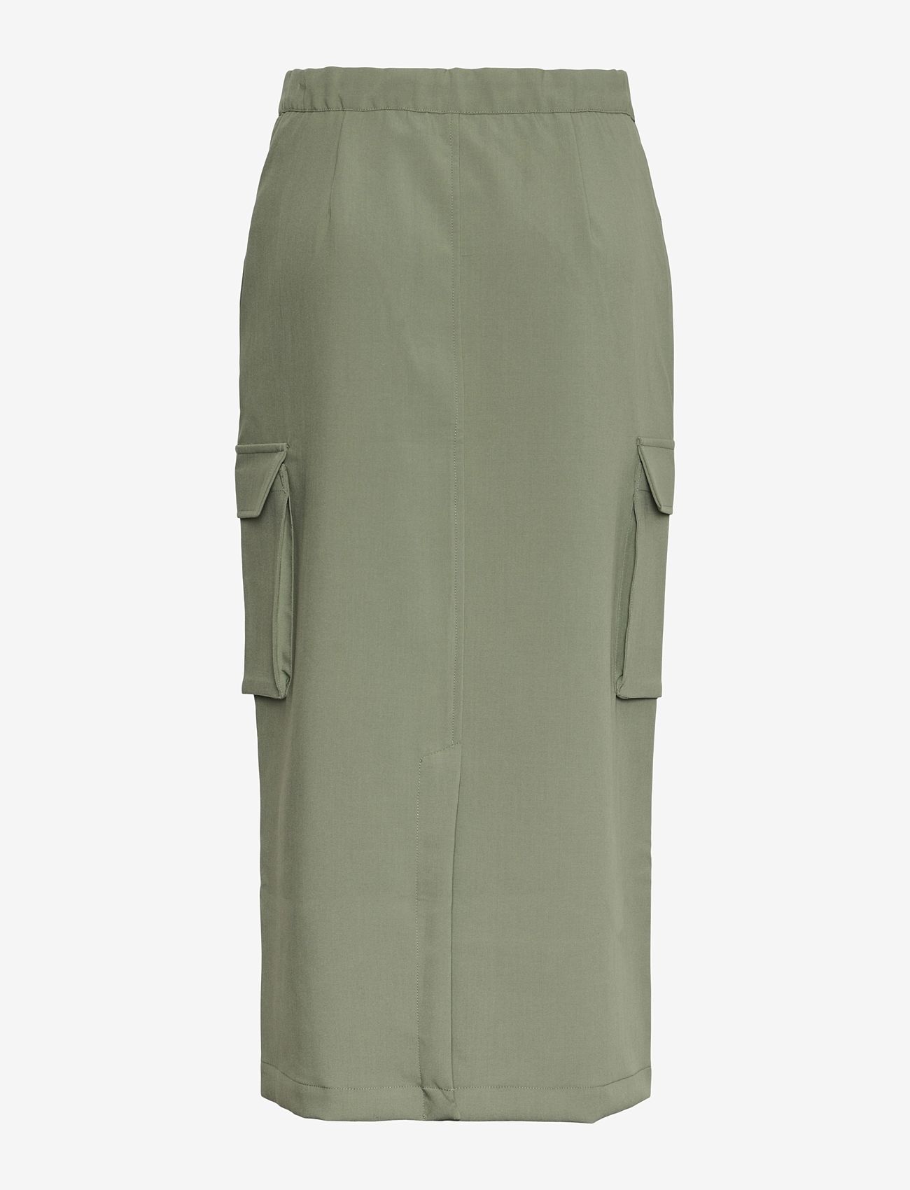 YAS - YASPOCKA HMW MIDI SKIRT - midi-röcke - oil green - 1