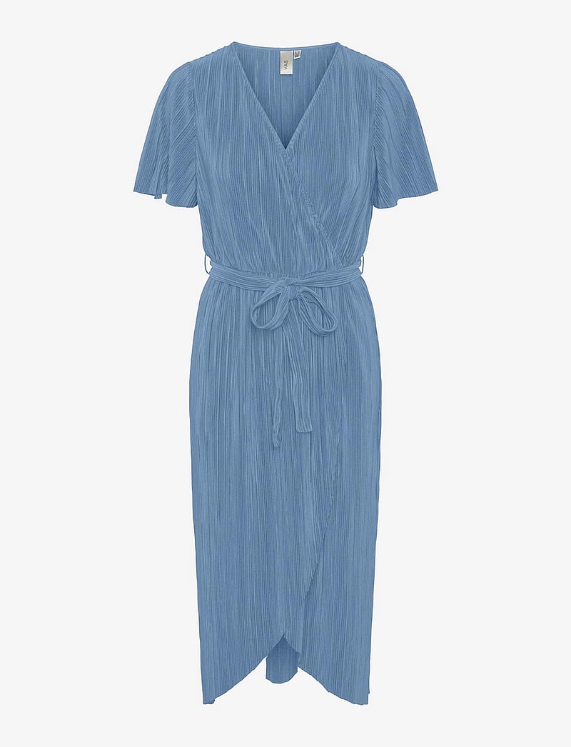 YAS - YASOLINDA SS MIDI WRAP DRESS S. NOOS - ashleigh blue - 1