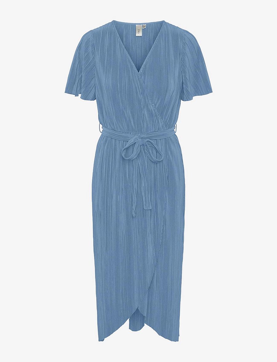 YAS - YASOLINDA SS MIDI WRAP DRESS S. NOOS - ashleigh blue - 1