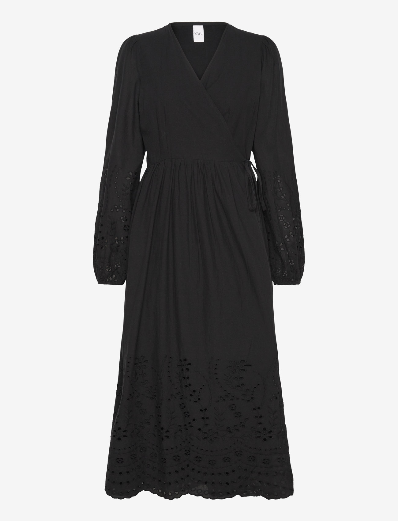YAS - YASLUMA LS LONG WRAP DRESS S. NOOS - konfirmation - black - 1