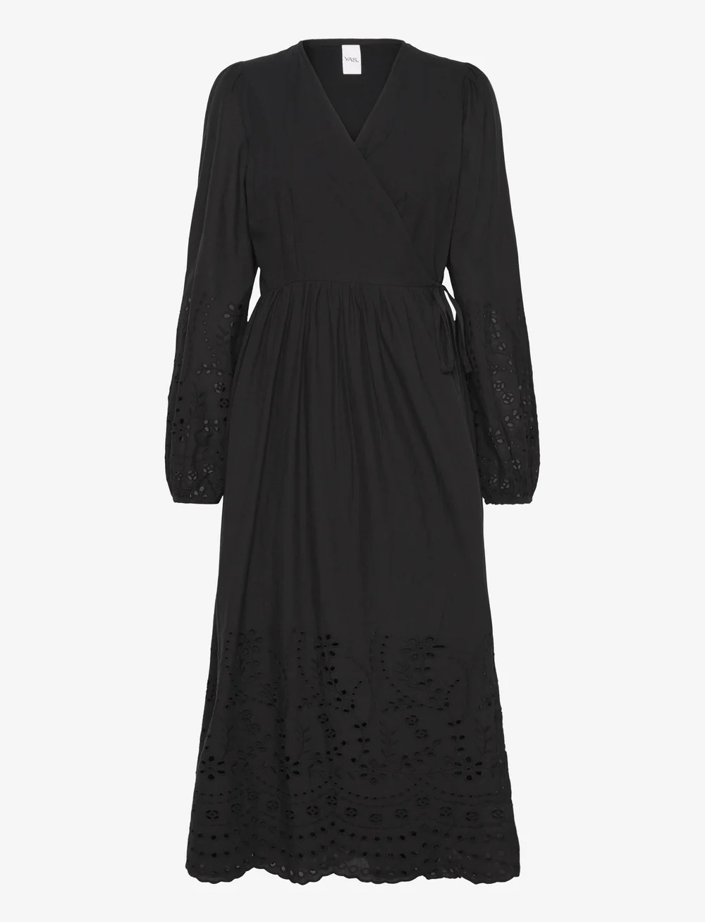 YAS - YASLUMA LS LONG WRAP DRESS S. NOOS - konfirmatsioon - black - 1