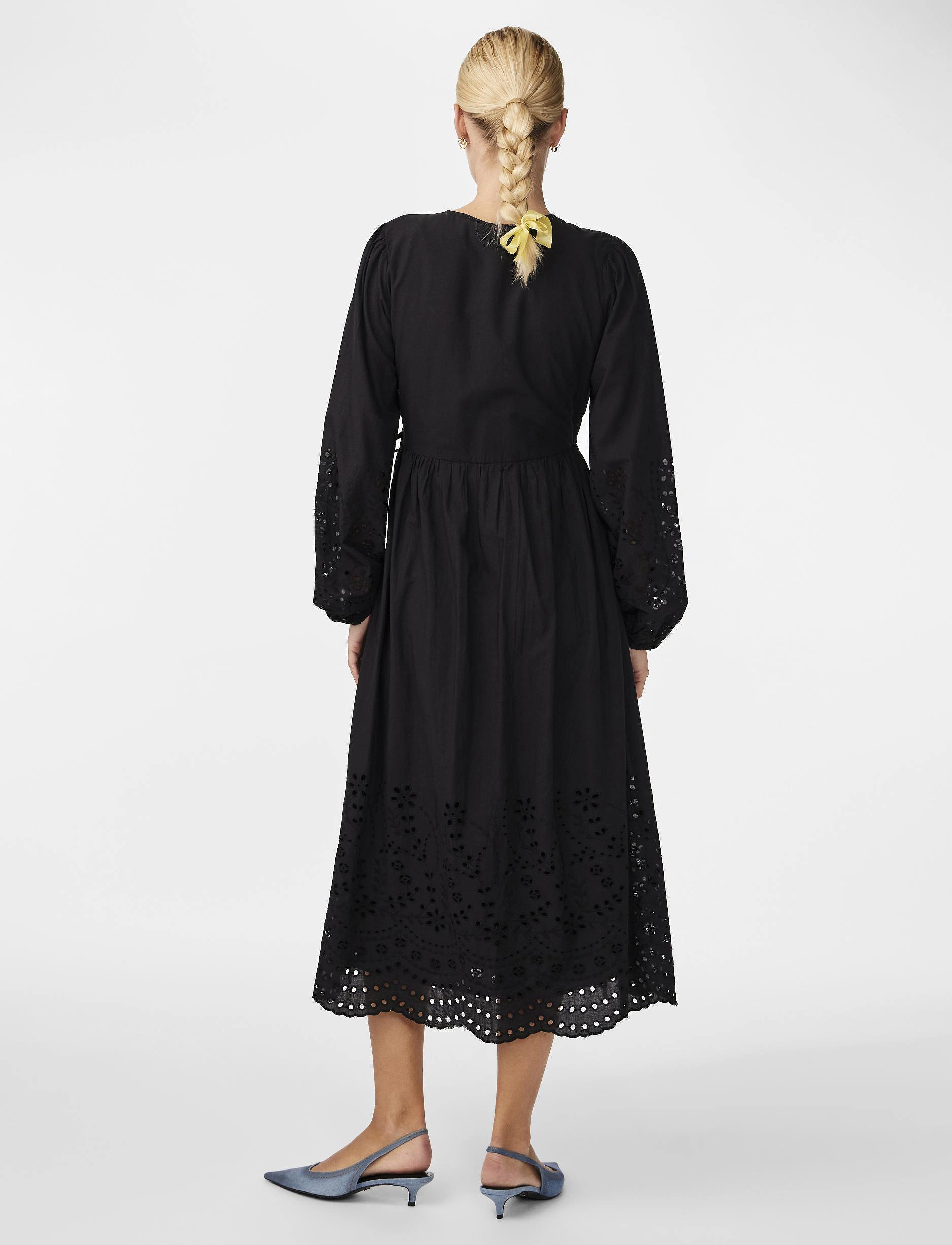 YAS - YASLUMA LS LONG WRAP DRESS S. NOOS - konfirmation - black - 3