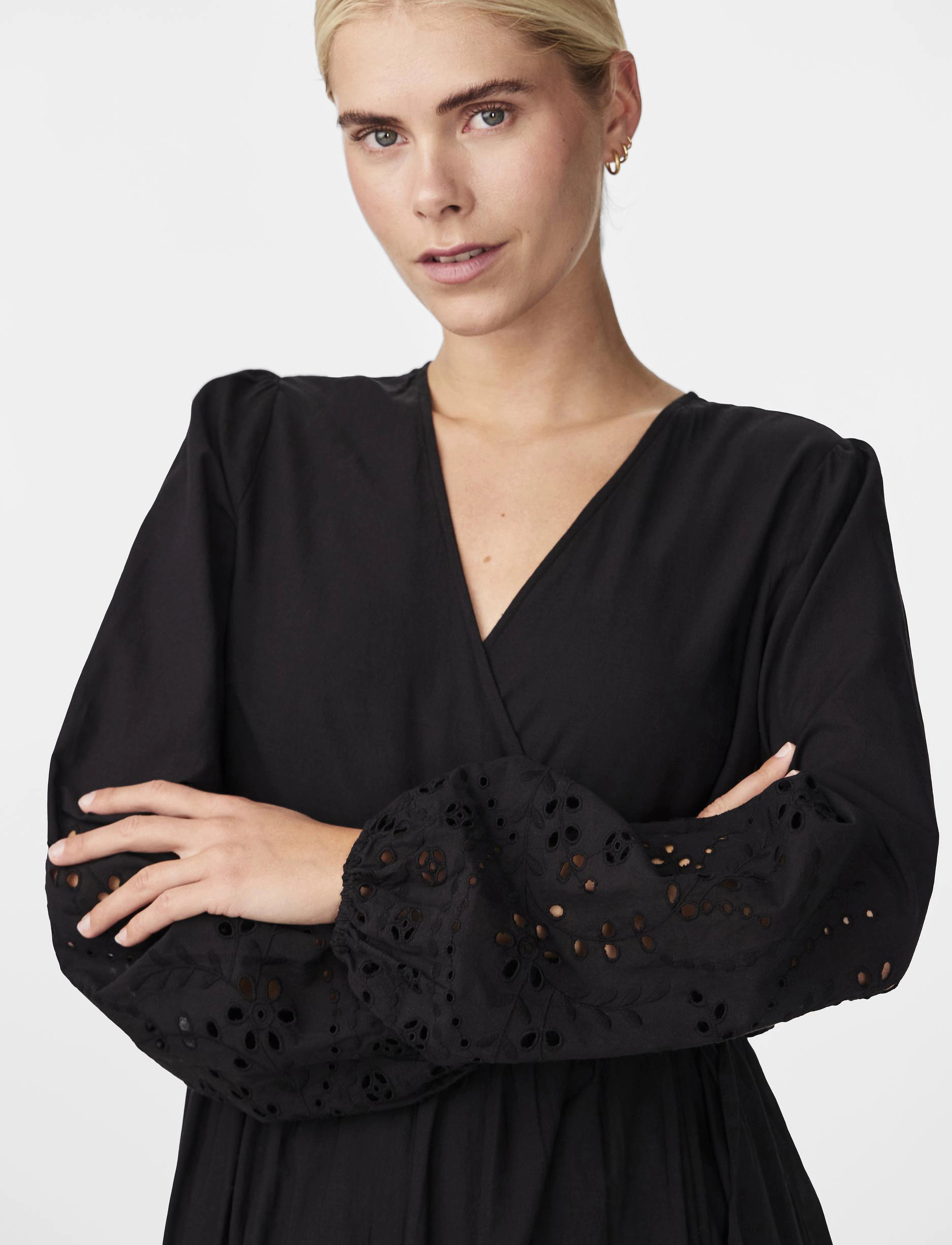 YAS - YASLUMA LS LONG WRAP DRESS S. NOOS - konfirmation - black - 4