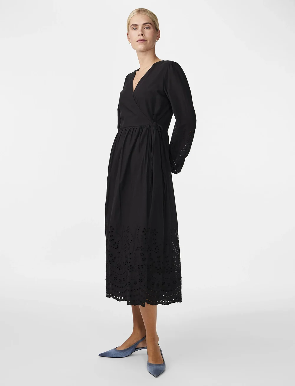 YAS - YASLUMA LS LONG WRAP DRESS S. NOOS - konfirmatsioon - black - 5