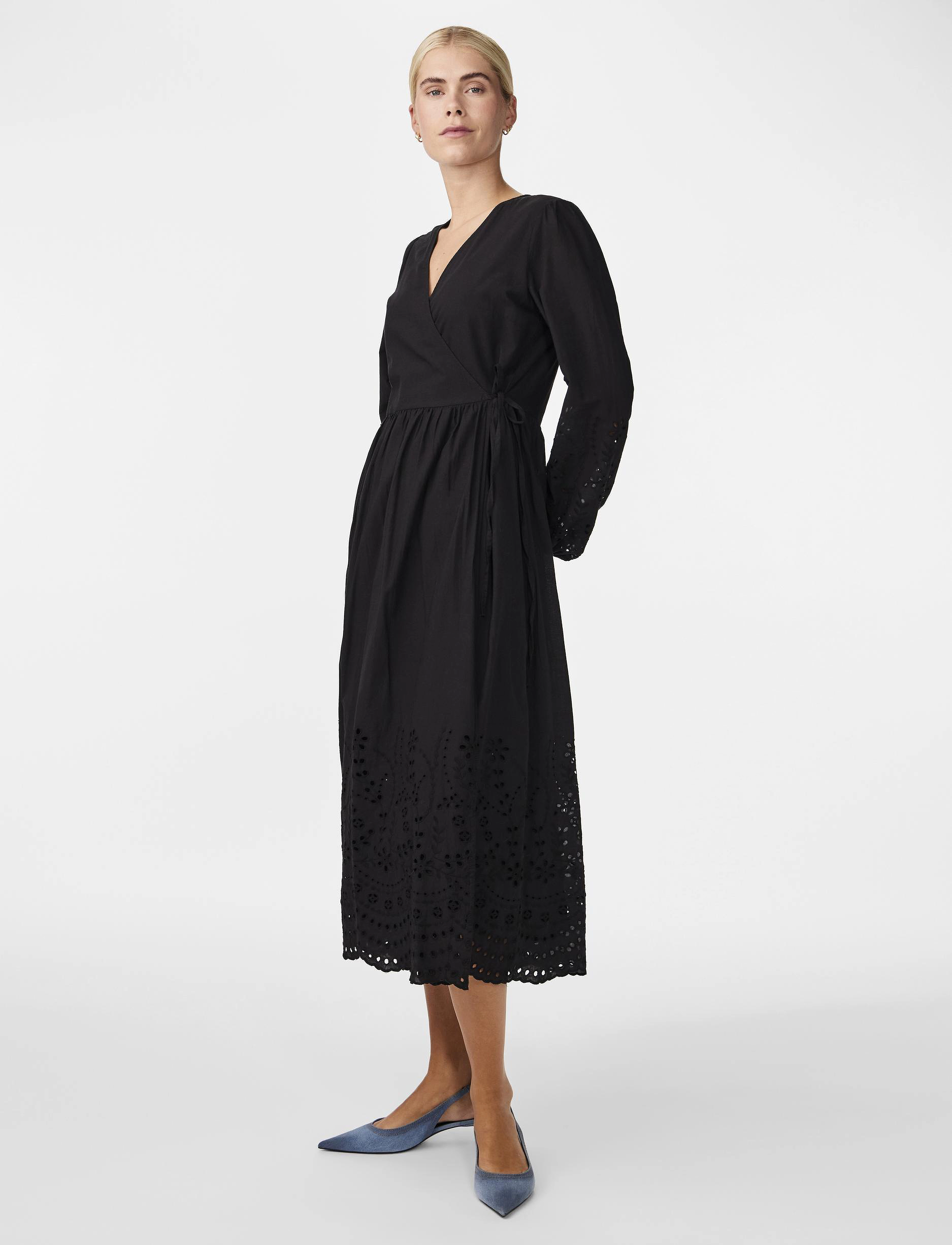 YAS - YASLUMA LS LONG WRAP DRESS S. NOOS - konfirmation - black - 5