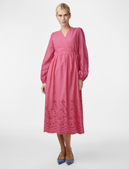 YAS - YASLUMA LS LONG WRAP DRESS S. NOOS - wrap dresses - raspberry sorbet - 2