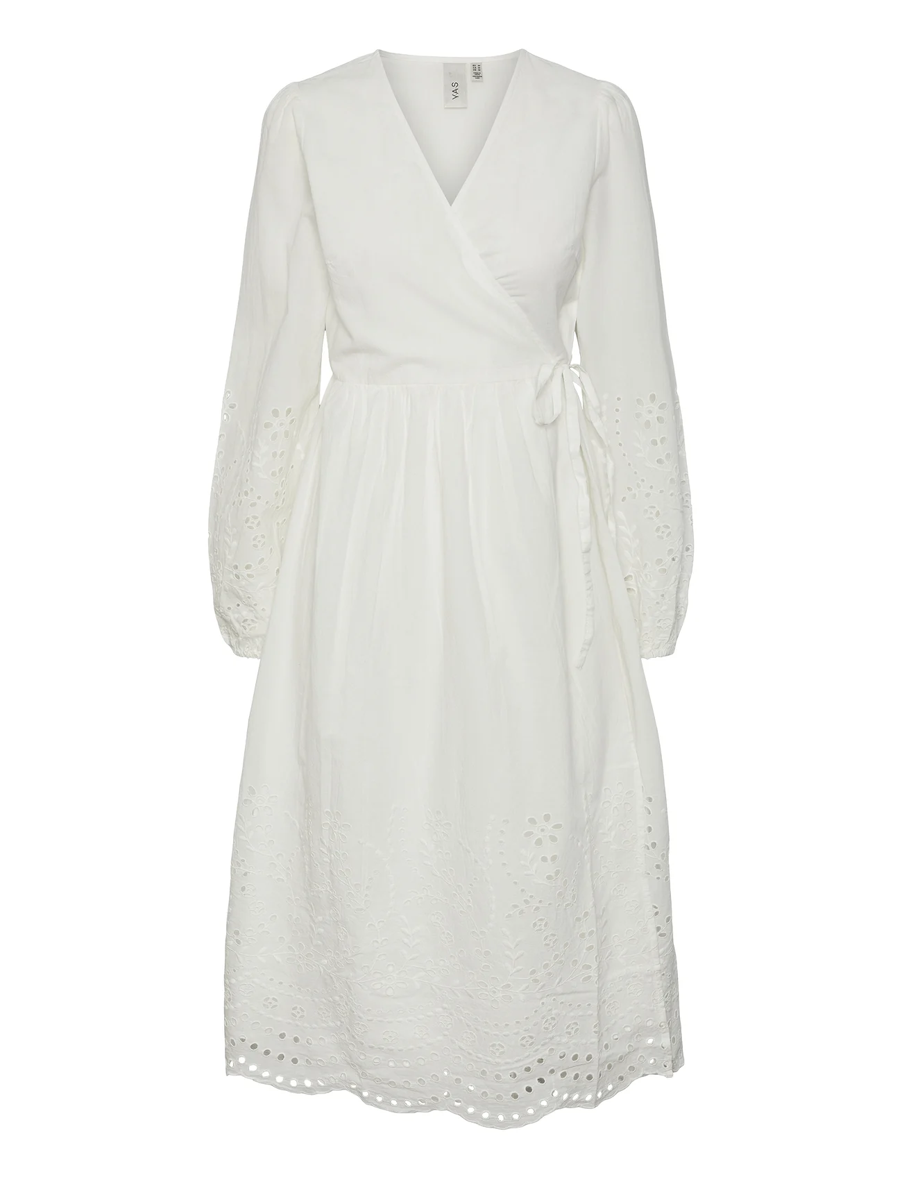 YAS - YASLUMA LS LONG WRAP DRESS S. NOOS - midi jurken - star white - 0