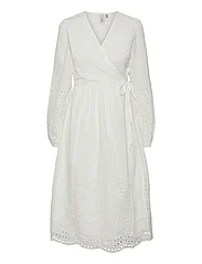 YAS - YASLUMA LS LONG WRAP DRESS S. NOOS - susiaučiamosios suknelės - star white - 0