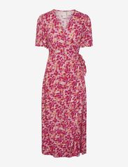 YAS - YASALIRA SS LONG WRAP DRESS S. NOOS - wrap dresses - raspberry sorbet - 0