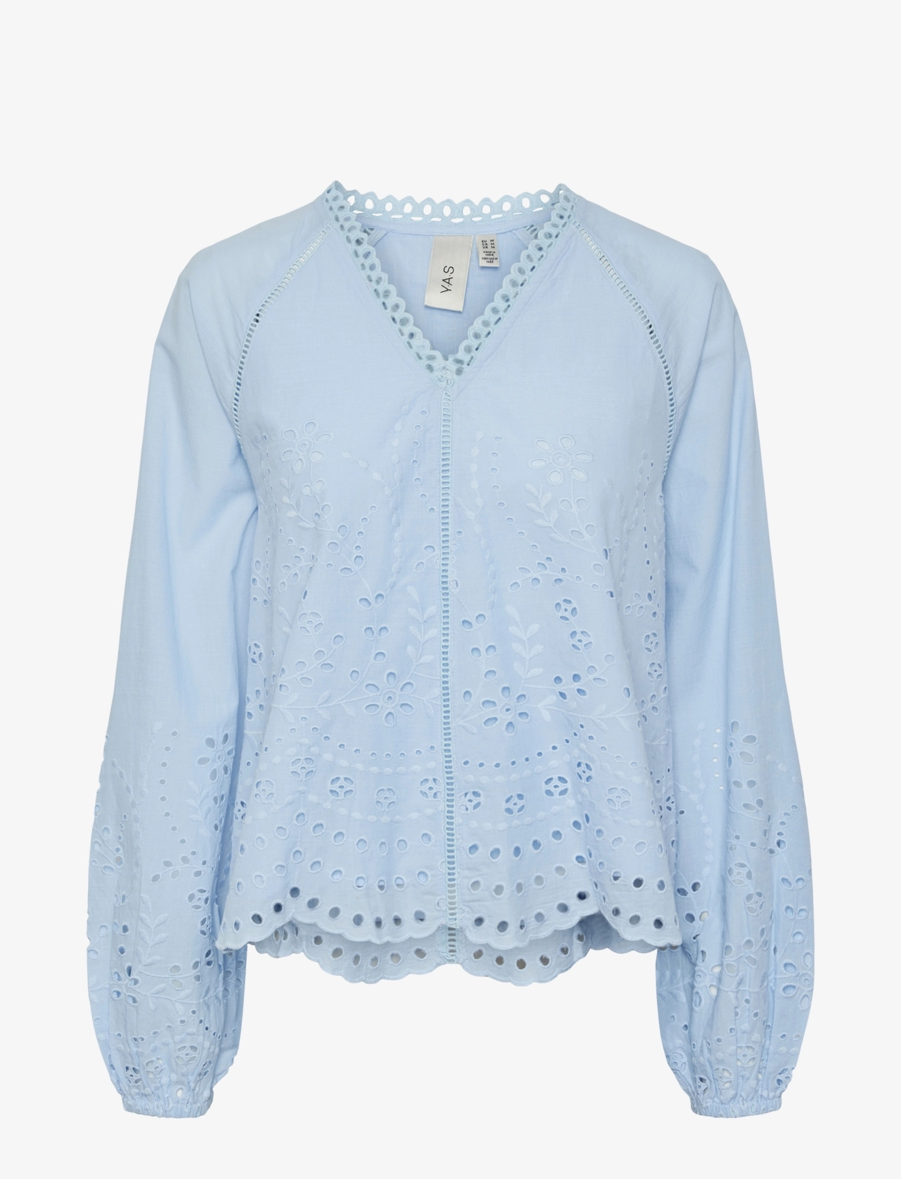 YAS - YASLUMA LS V-NECK TOP S. NOOS - clear sky - 1