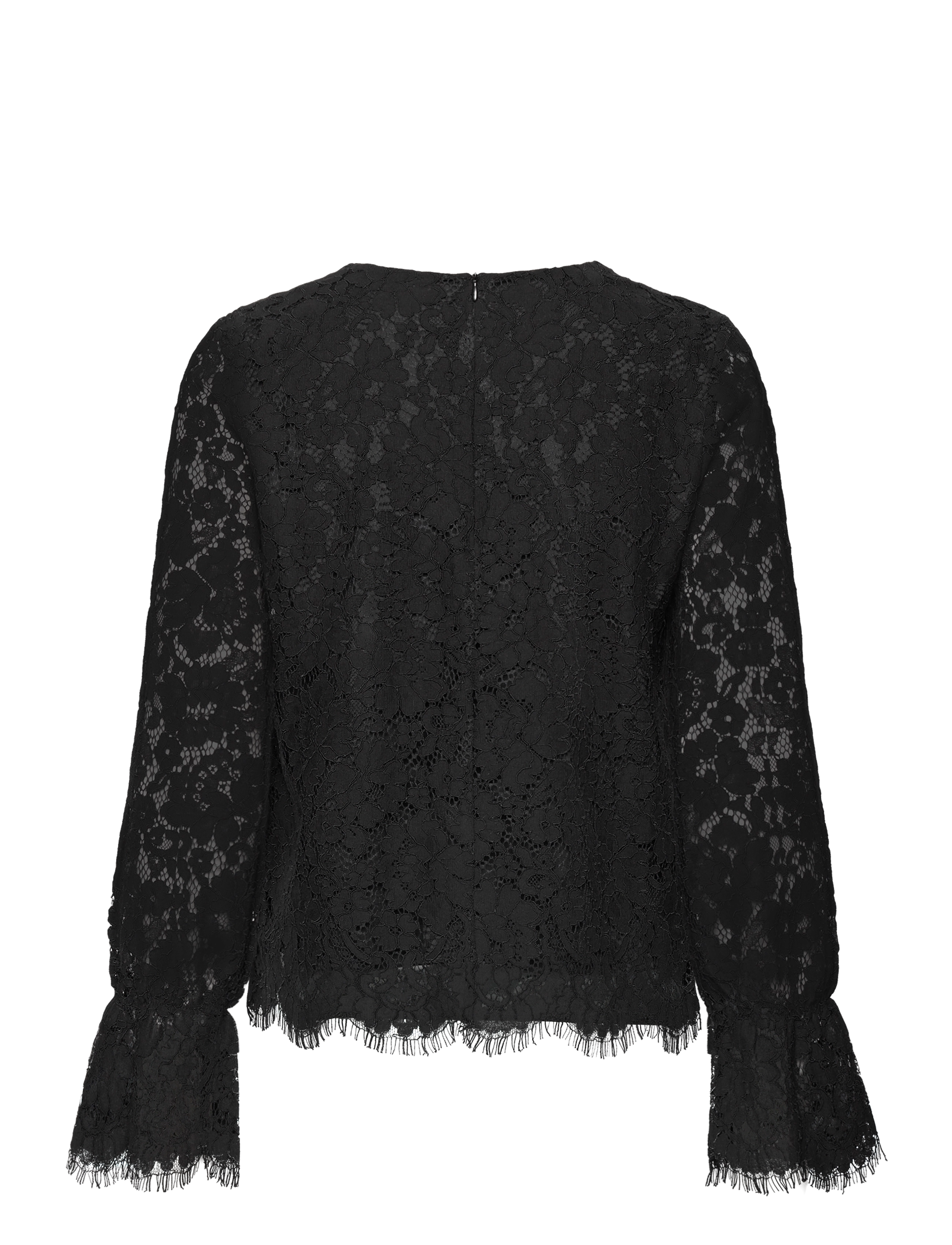 YAS - YASPERLA LS LACE TOP S. NOOS - langærmede bluser - black - 2