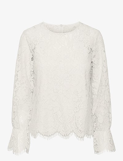Yasperla Ls Lace Top S. Noos - LangæRmede Bluser