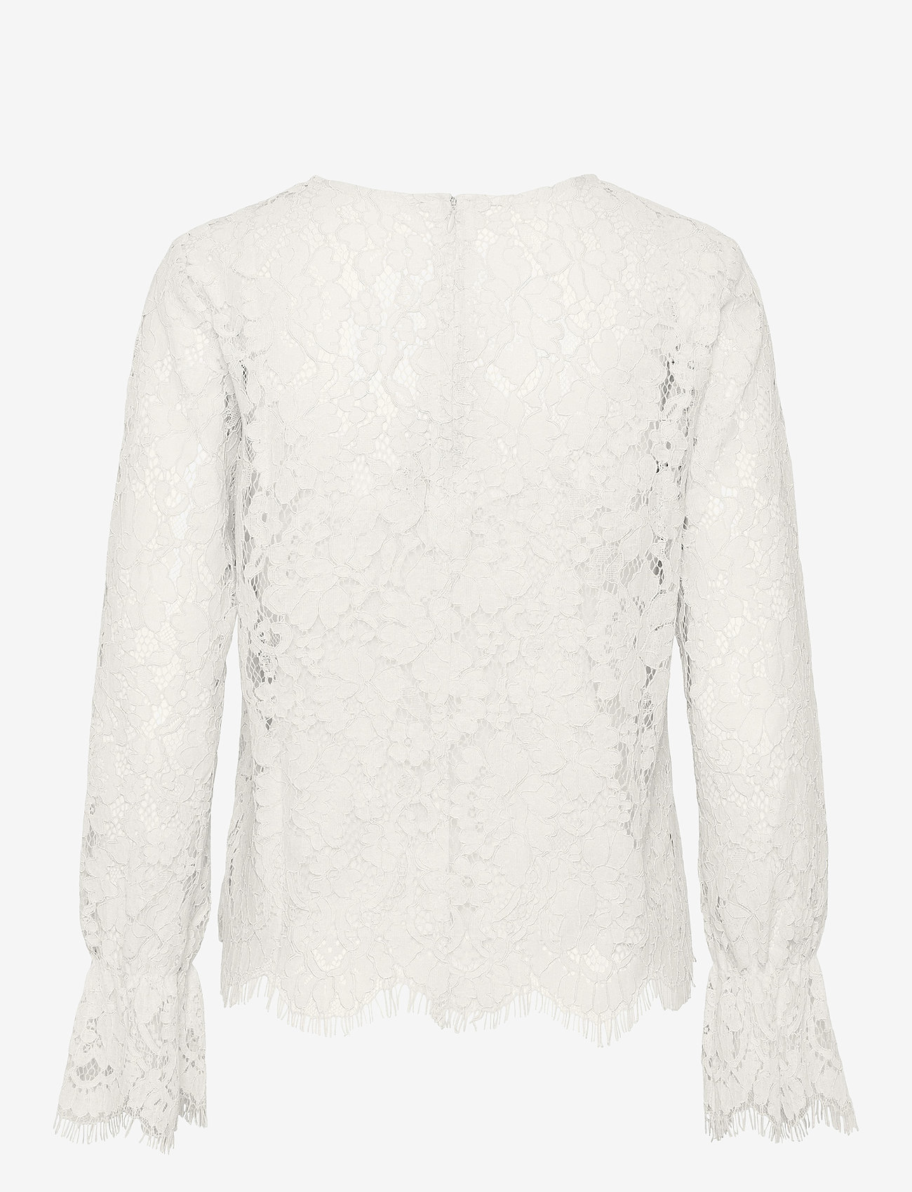 YAS - YASPERLA LS LACE TOP S. NOOS - langærmede bluser - whitecap gray - 2