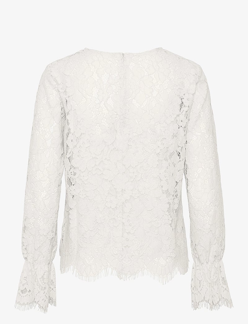 YAS - YASPERLA LS LACE TOP S. NOOS - langærmede bluser - whitecap gray - 2