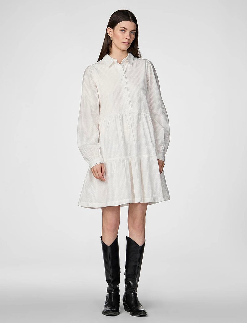 YAS - YASTIA LS DRESS S. NOOS - hemdkleider - star white - 4