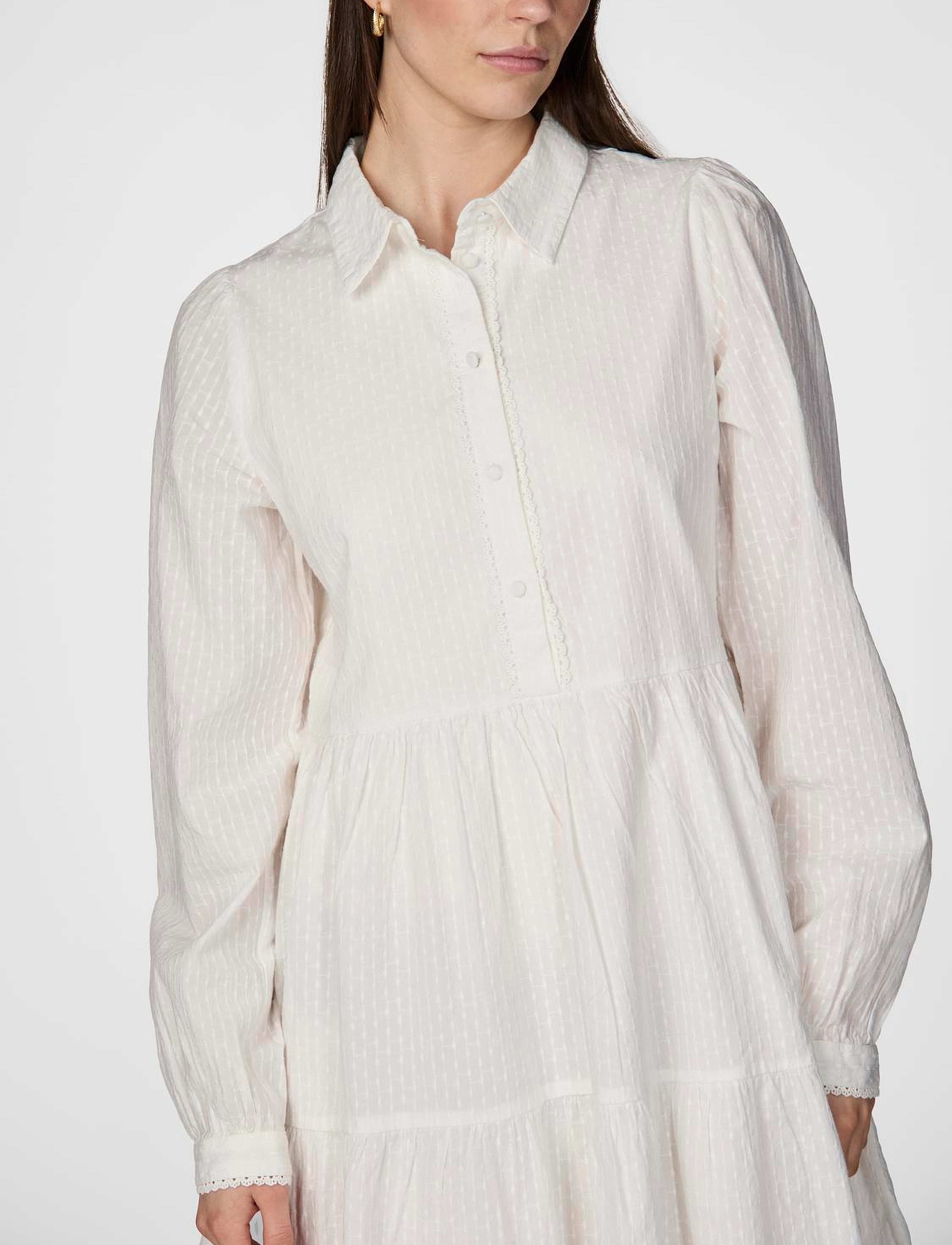 YAS - YASTIA LS DRESS S. NOOS - skjortekjoler - star white - 5