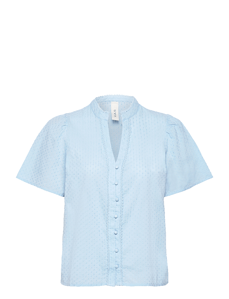 YAS - YASTIA SS TOP S. NOOS - short-sleeved blouses - clear sky - 1