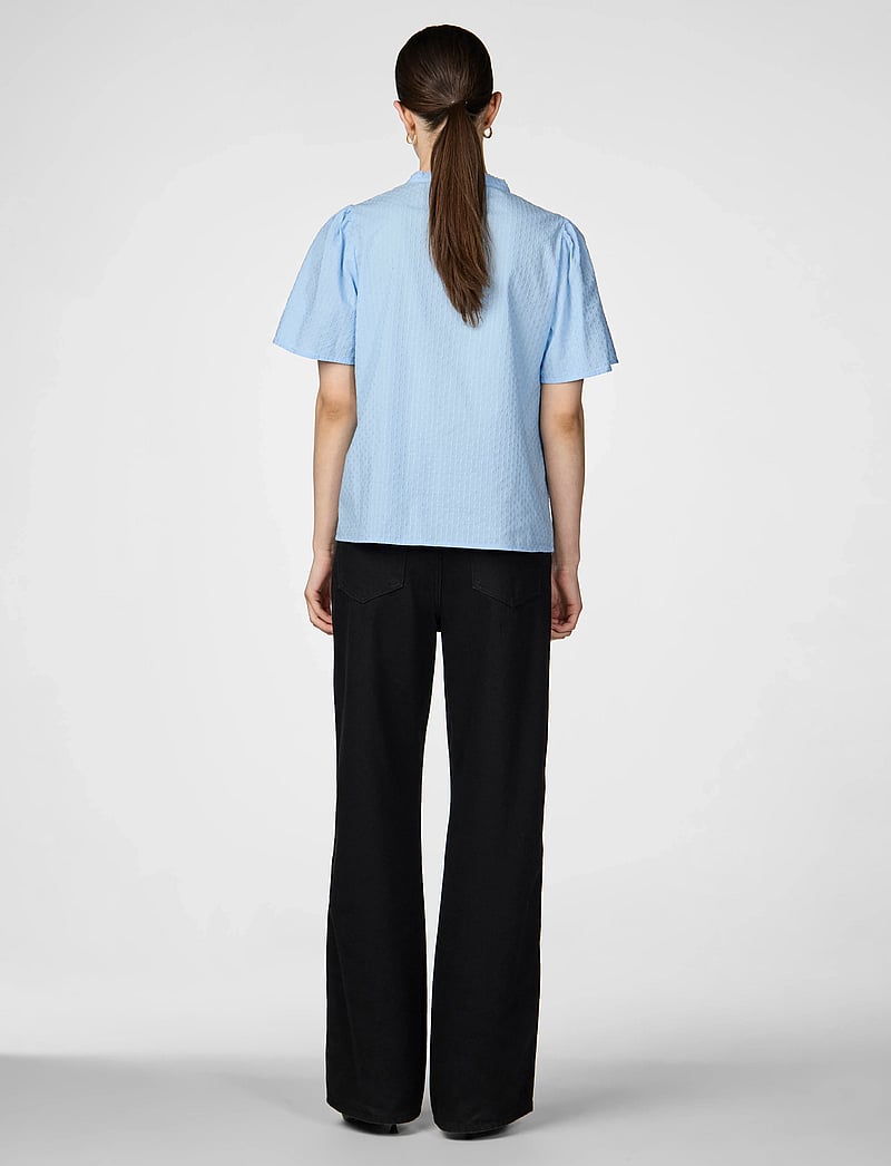 YAS - YASTIA SS TOP S. NOOS - short-sleeved blouses - clear sky - 3