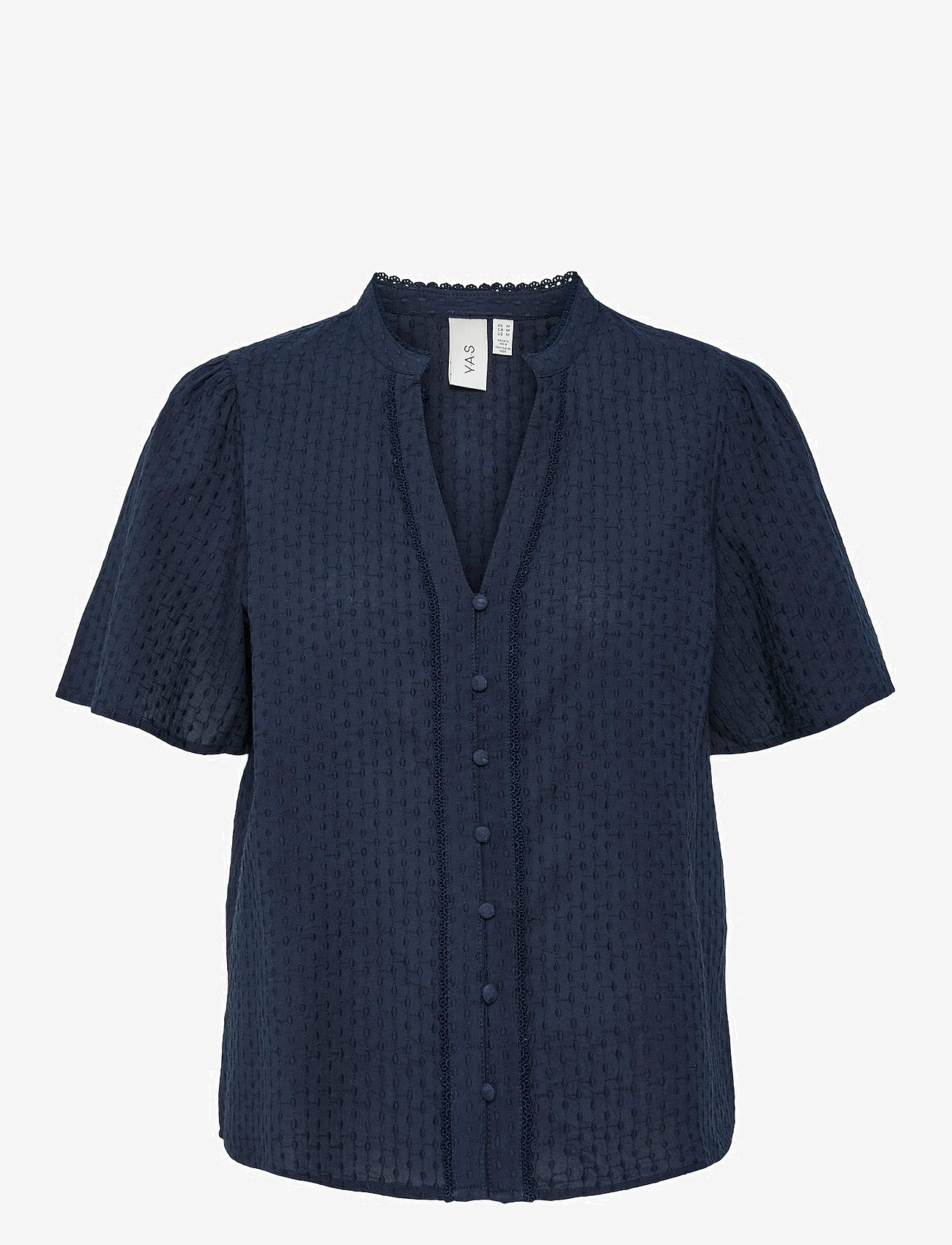 YAS - YASTIA SS TOP S. NOOS - kurzämlige blusen - navy blazer - 0