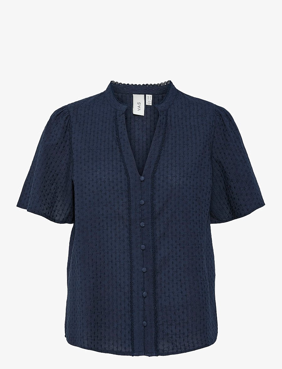 YAS - YASTIA SS TOP S. NOOS - blūzes ar īsām piedurknēm - navy blazer - 0