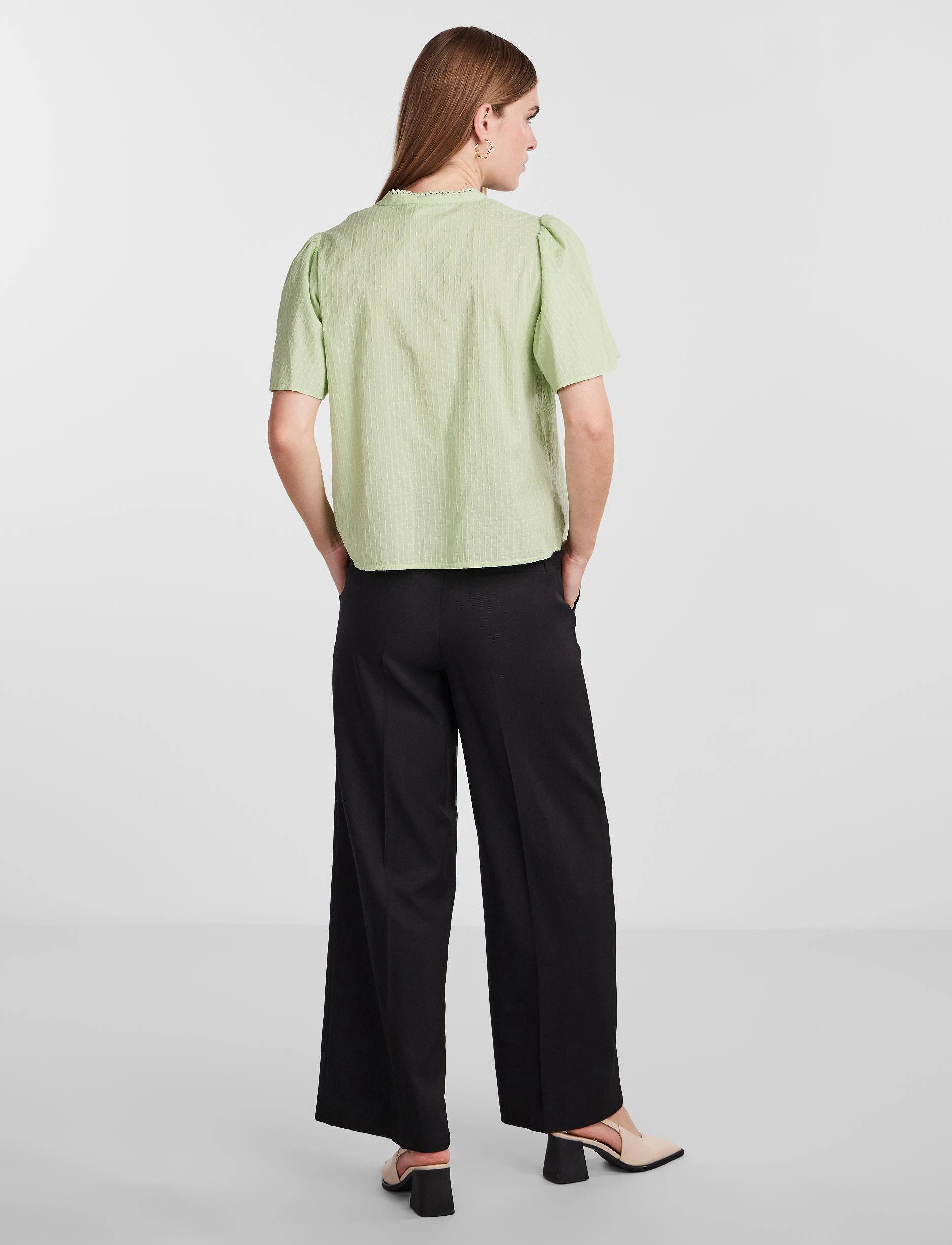 YAS - YASTIA SS TOP S. NOOS - kortærmede bluser - quiet green - 3