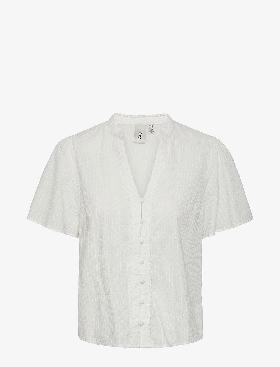 YAS - YASTIA SS TOP S. NOOS - kortärmade blusar - star white - 1