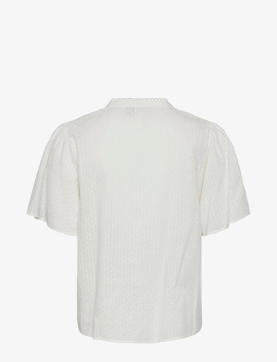 YAS - YASTIA SS TOP S. NOOS - kortärmade blusar - star white - 2