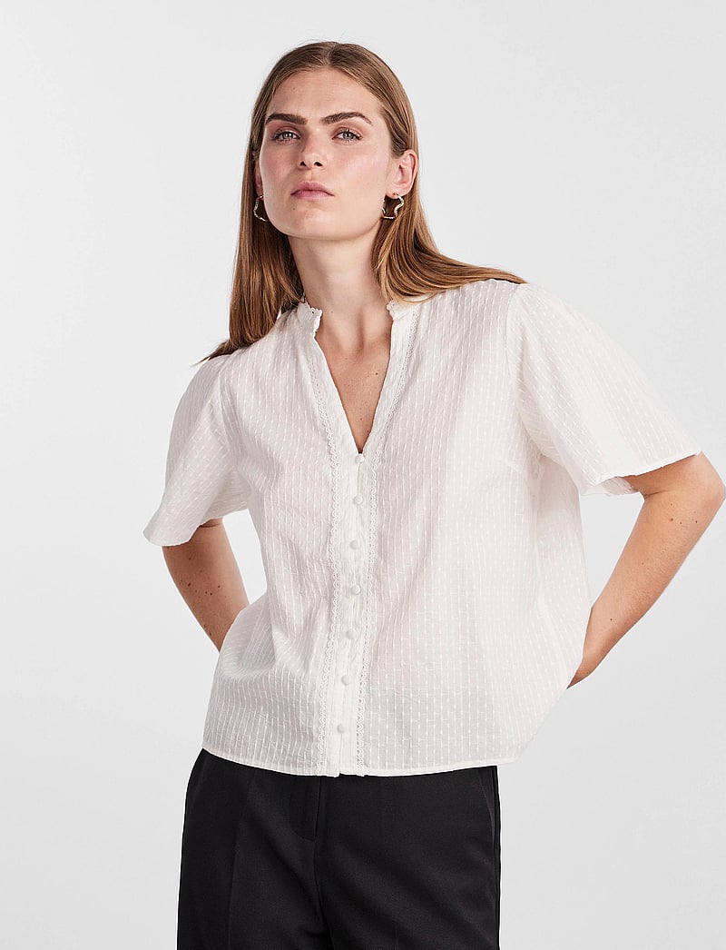 YAS - YASTIA SS TOP S. NOOS - kortärmade blusar - star white - 0