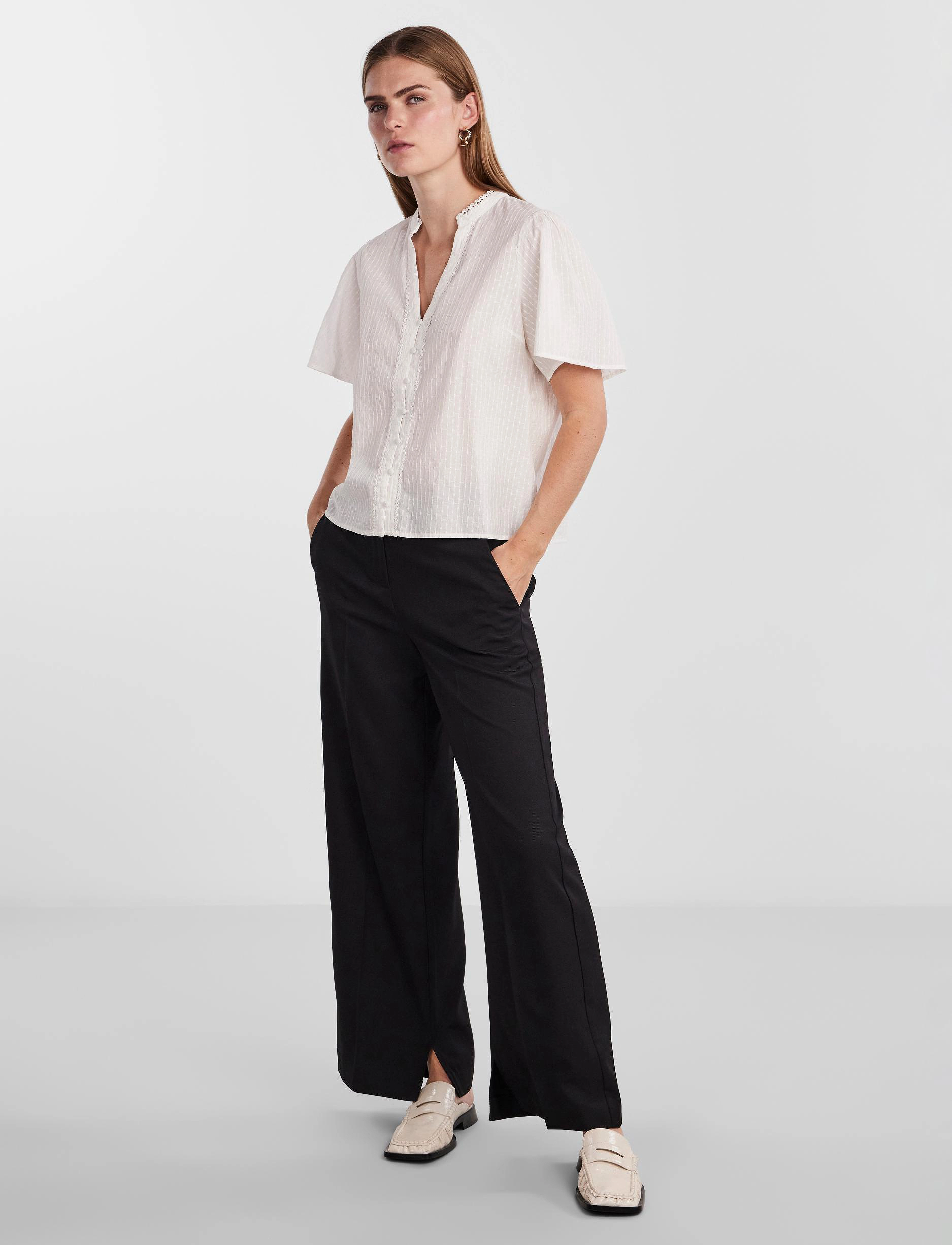YAS - YASTIA SS TOP S. NOOS - lühikeste varrukatega pluusid - star white - 4
